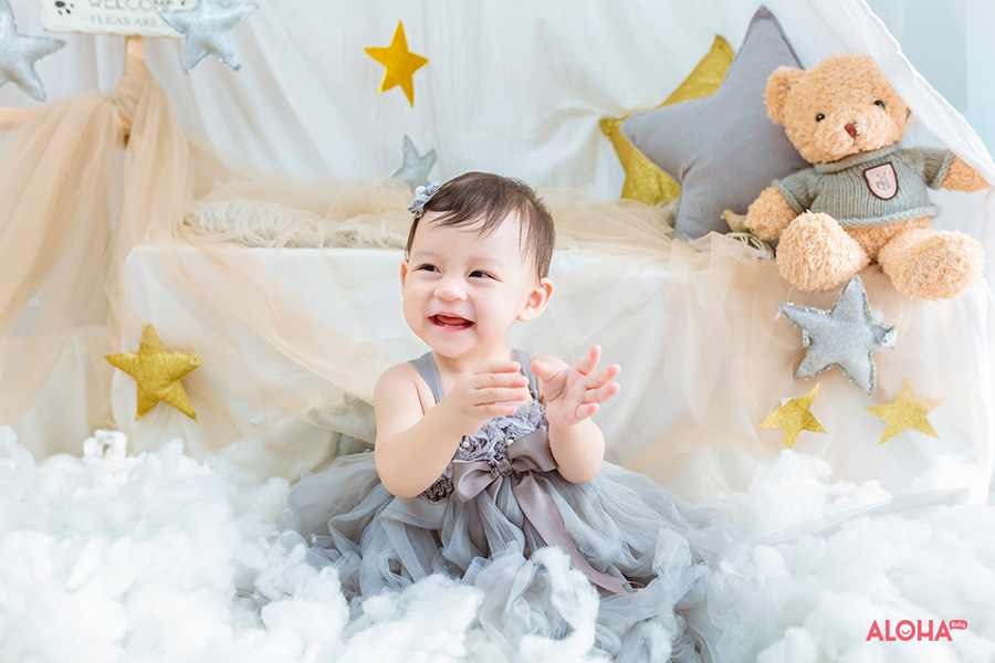 album ảnh bé sinh nhật 1 tuổi Nhật Ánh